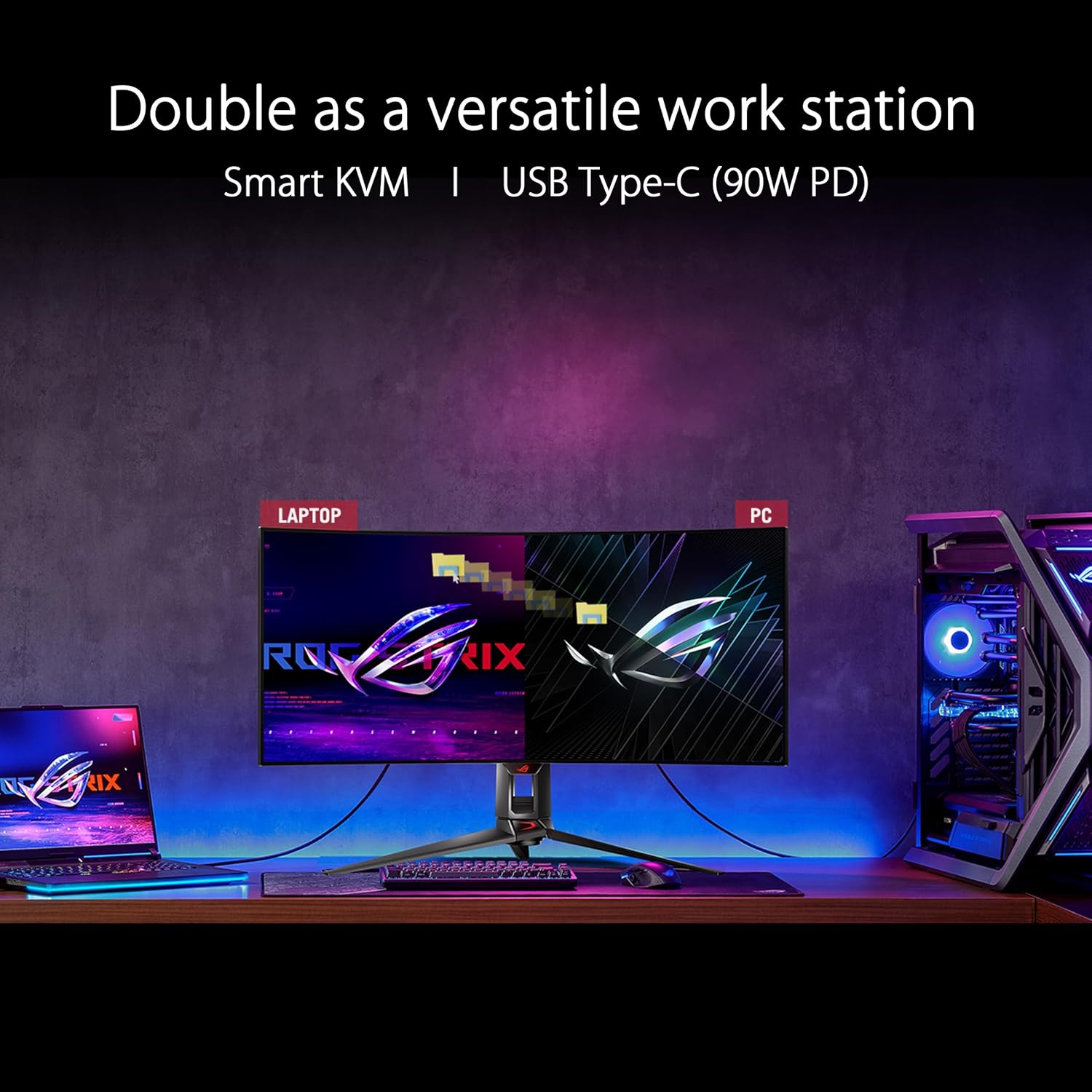 ASUS ROG Swift OLED PG34WCDM curved gaming monitor 34