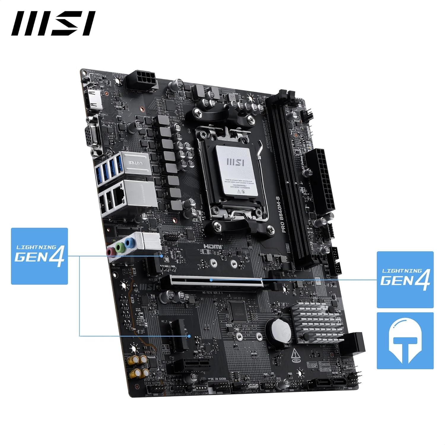 MSI PRO B840M-B AM5 DDR5 M-ATX Motherboard- لوحة الأم