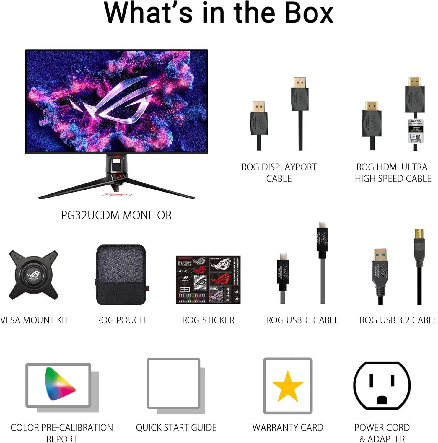 ASUS ROG Swift OLED PG32UCDM3 Gen3 Monitor, 32