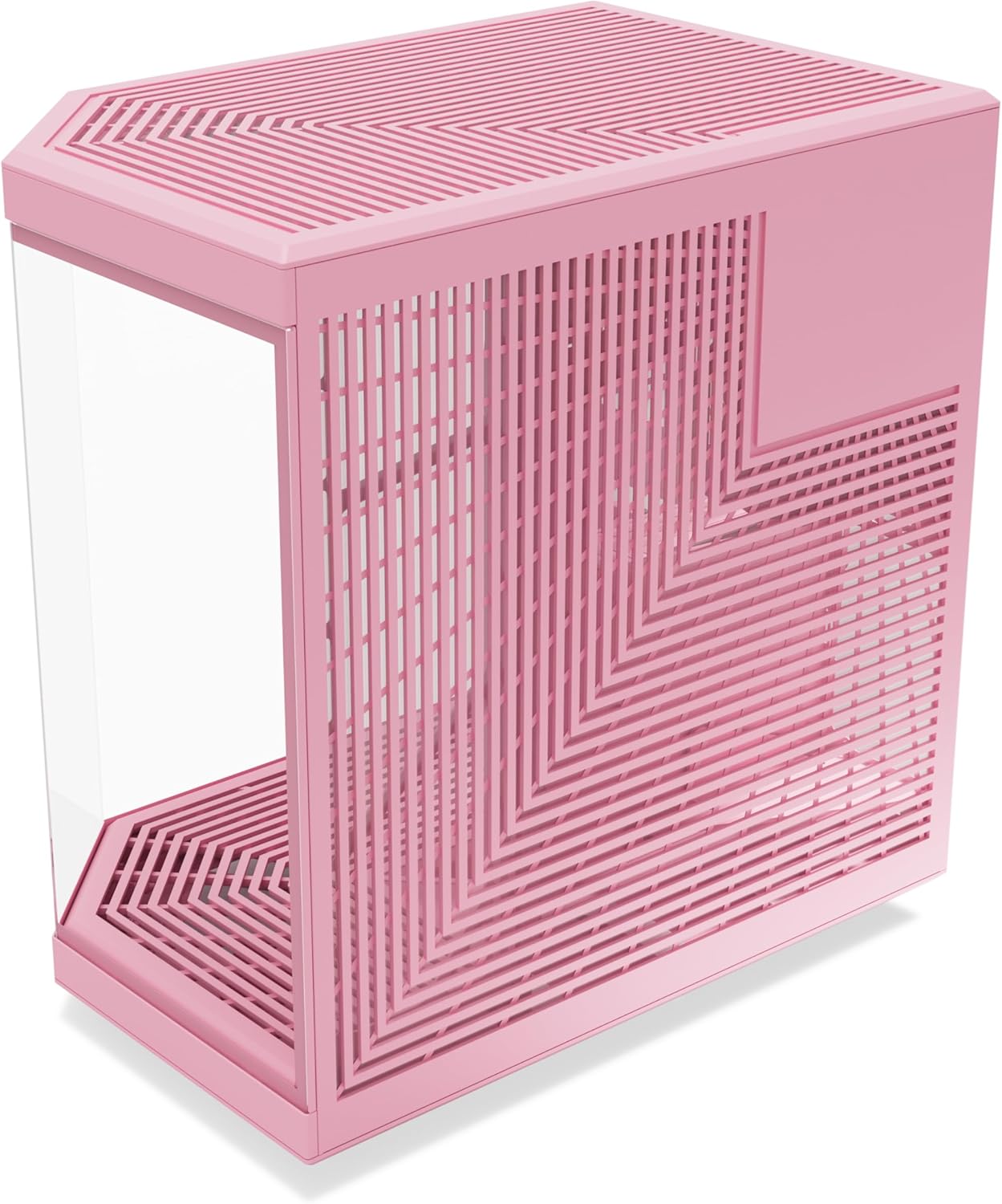 HYTE Y70 touch infinite Mid-Tower ATX CASE Strawberry Milk, Dual Chamber, PCIE 4.0 Riser Cable - Pink - كيس زهري