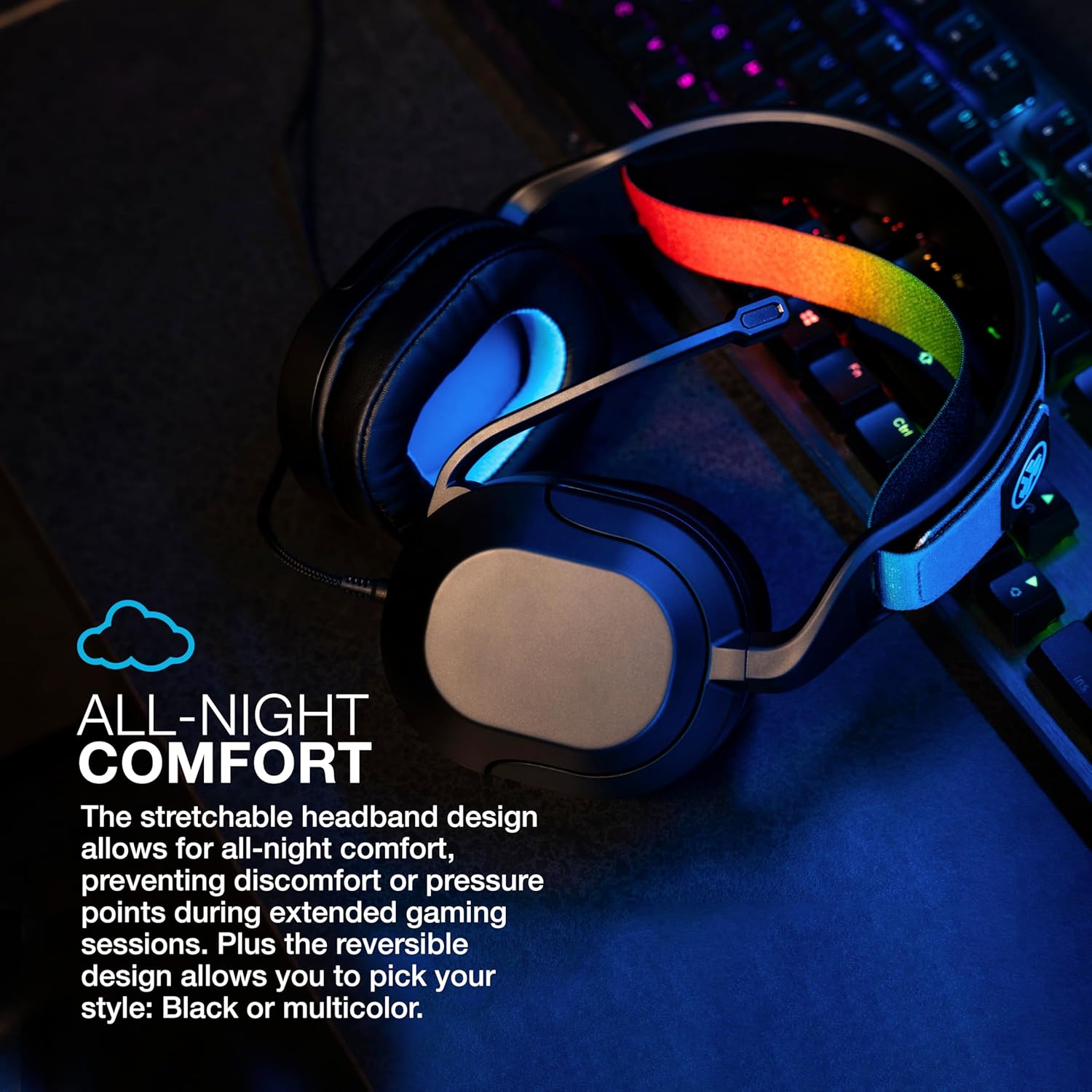 Jlab Nightfall JLab Nightfall Gaming Headset Wired 3.5mm for PC, PS5, PS4, Xbox Serie ...