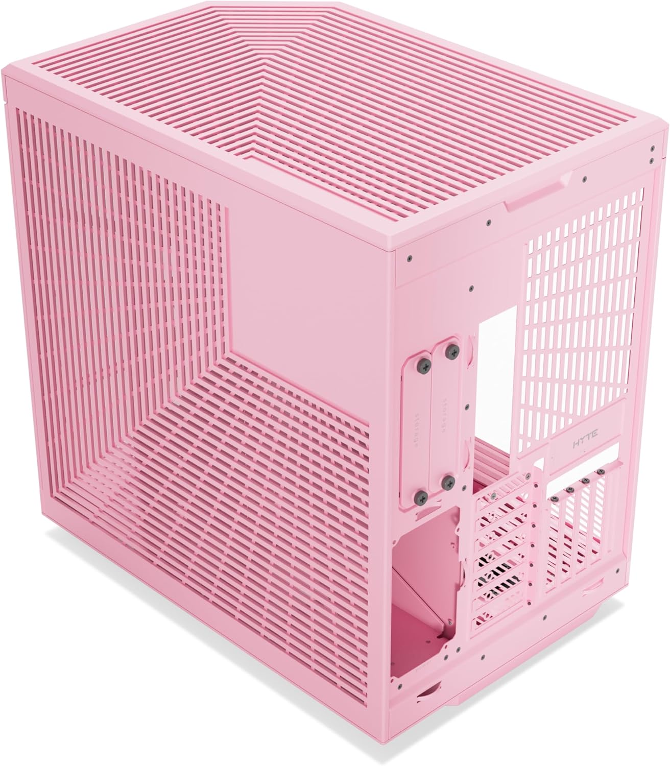 HYTE Y70 touch infinite Mid-Tower ATX CASE Strawberry Milk, Dual Chamber, PCIE 4.0 Riser Cable - Pink - كيس زهري