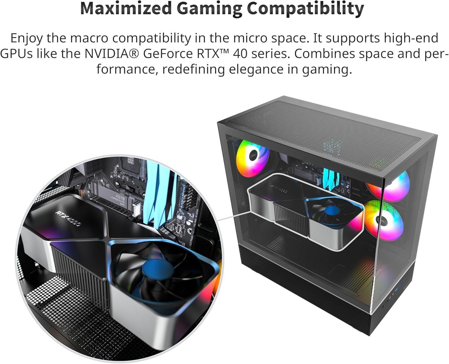 MONTECH XR ATX Mid-Tower ARGB PC Gaming Case black كيس – PC