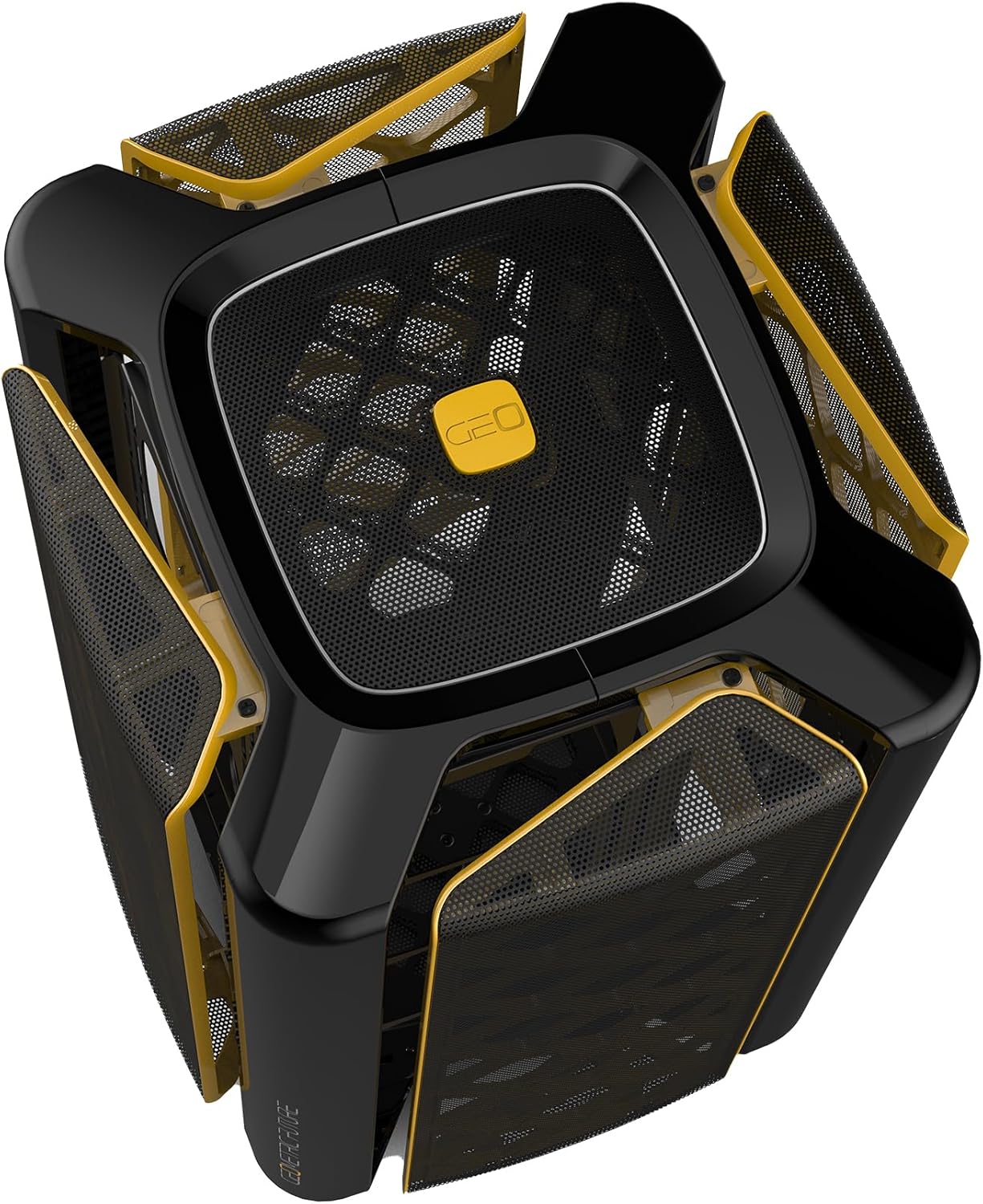 Geometric Future M2 The ARK Mesh Black, High Airflow Open Frame, mATX/Mini ITX Gaming Case, Crystal Coating, Support 350mm GPU, ATX PSU, Type C Hub, 360 Radiator - كيس صغير