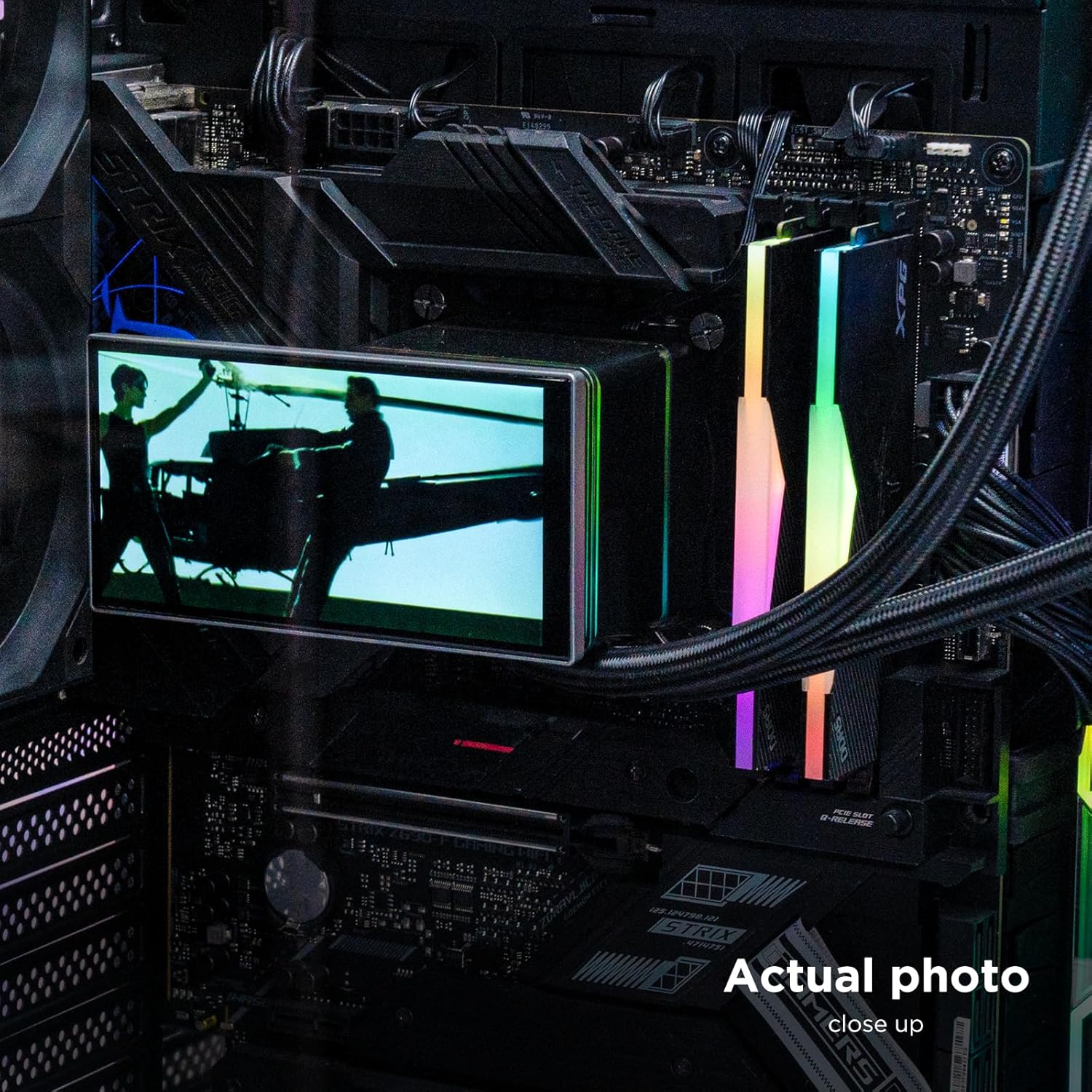 JUNGLE LEOPARD PRO FLOW 360 CPU Water AIO Cooler Liquid Cooling | 5.5-inch LCD Magnetic Screen (white) - مبرد مائي مع شاشه