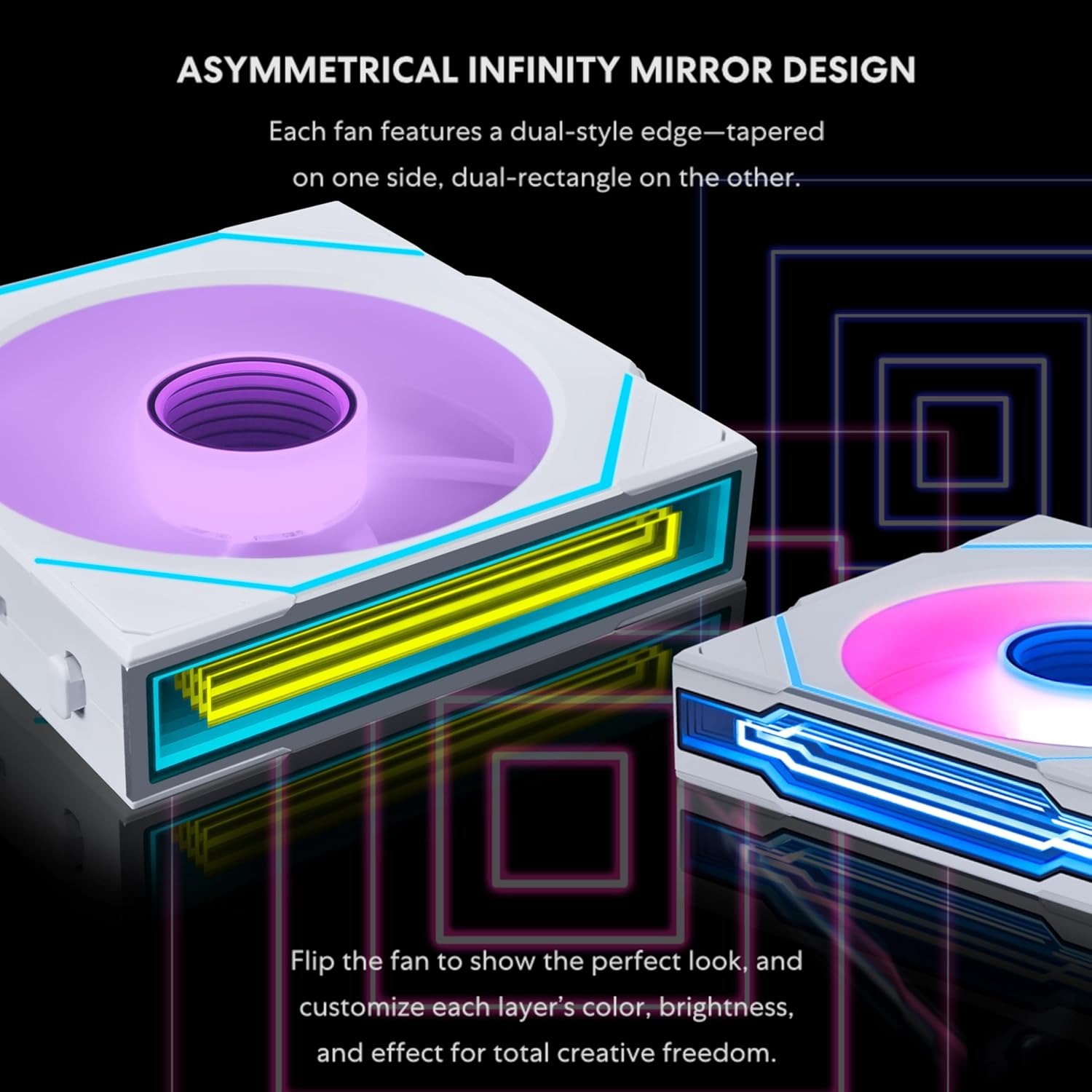 Lian Li UNI Fan SL-Infinity Wireless 120 Single Pack Cooling Fan White - مروحة بيضاء