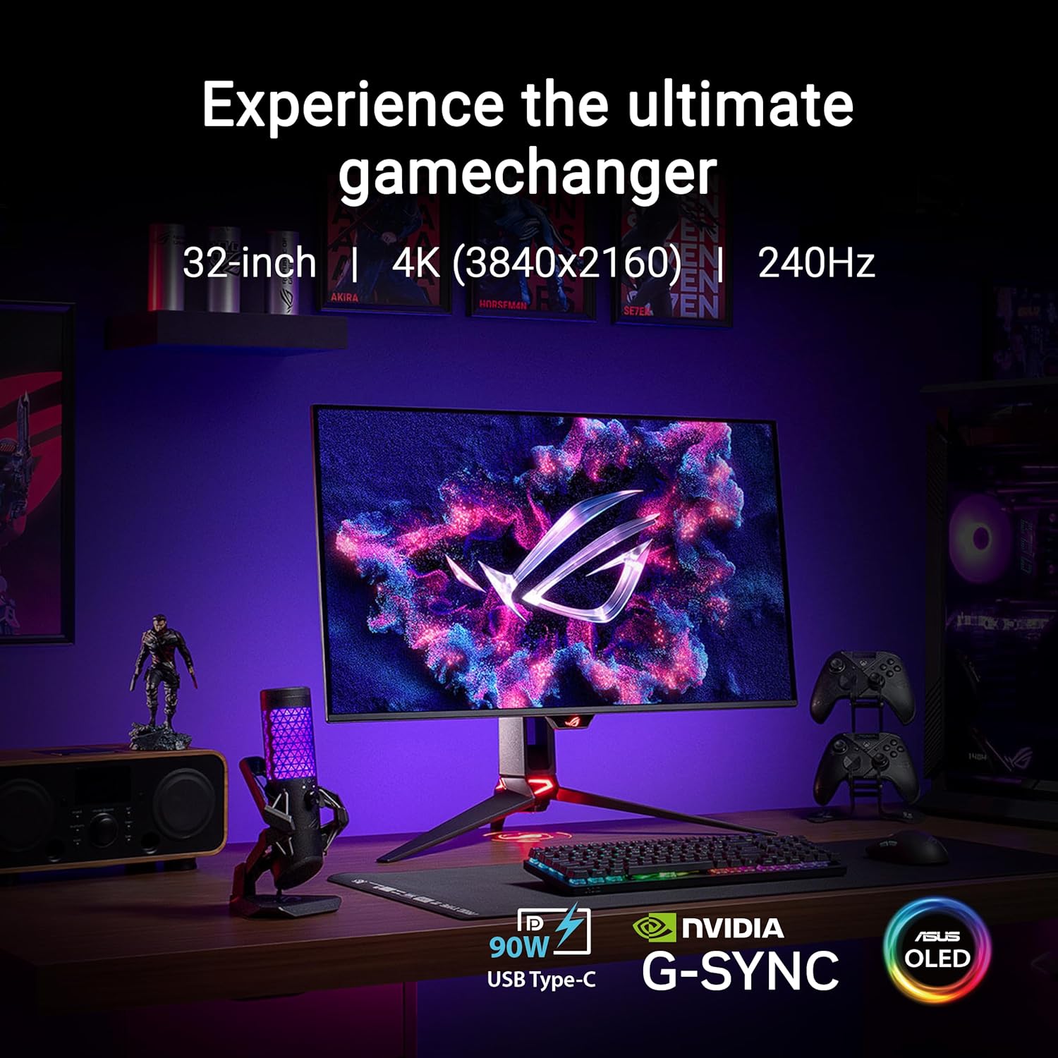 ASUS ROG Swift OLED PG32UCDM3 Gen3 Monitor, 32