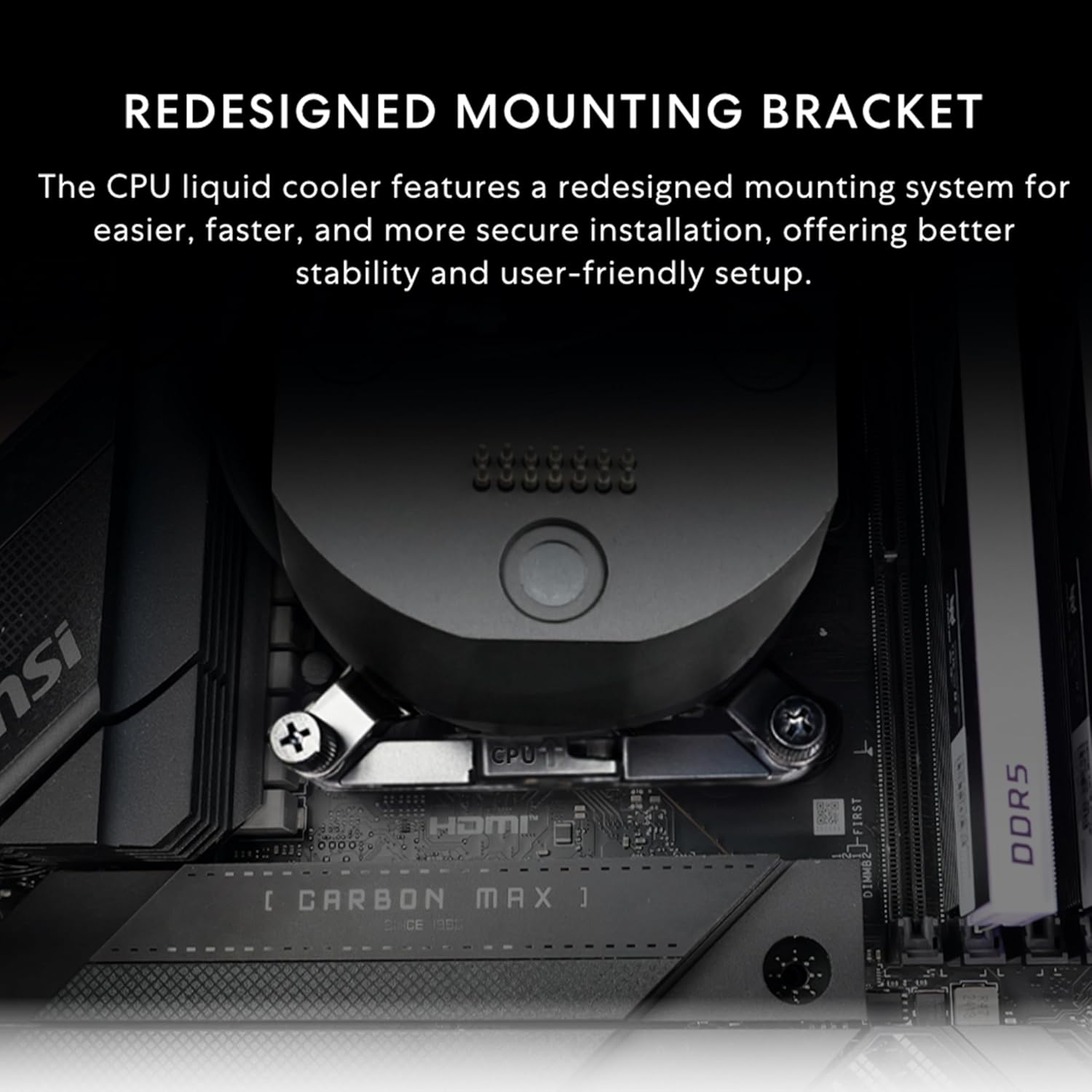 Lian Li Hydroshift II LCD-S 360TL ARGB Liquid CPU Cooler With IPS LCD Square Screen Black - مبرد مائي مع شاشه