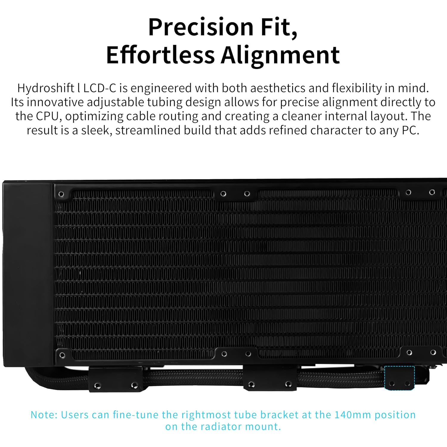 Lian Li Hydroshift II-C 360TL RGB Liquid Cooler with IPS LCD Screen TL Wireless fans White - مبرد مائي أبيض مع شاشه
