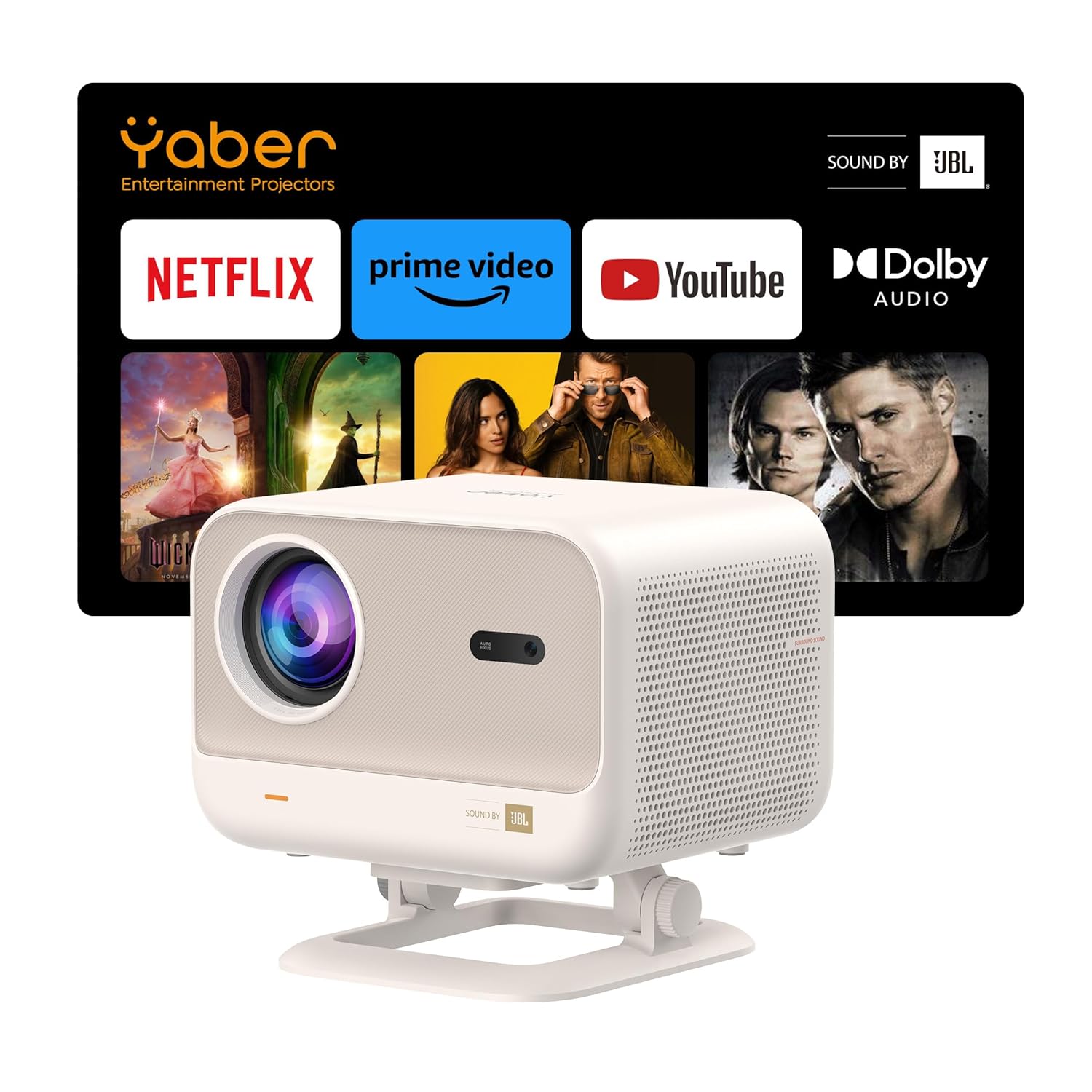 Yaber L2 Plus 1080P Portable Projector, WiFi, Bluetooth, Android System - جهاز عرض