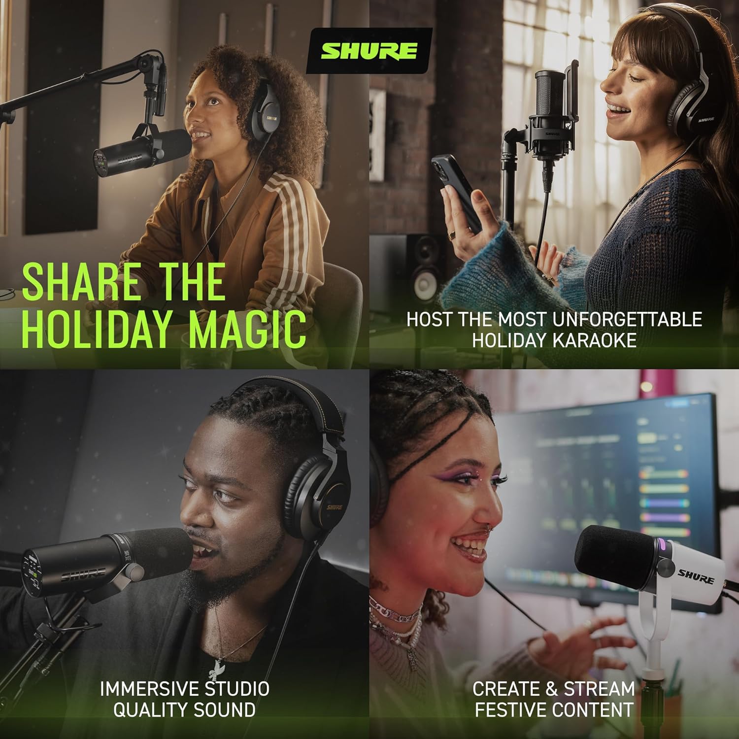 Shure MV6 Gaming Microphone – Black Dynamic USB Mic for Gaming, Streaming & Content Creation - مايك أحترافي