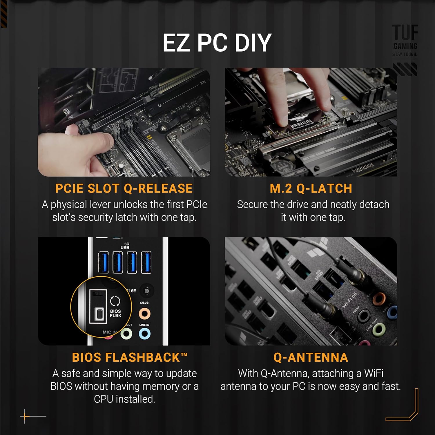 ASUS TUF Gaming B850M-PLUS WiFi DDR5 AM5, AMD B850 Gaming Motherbaord - اللوحة الأم