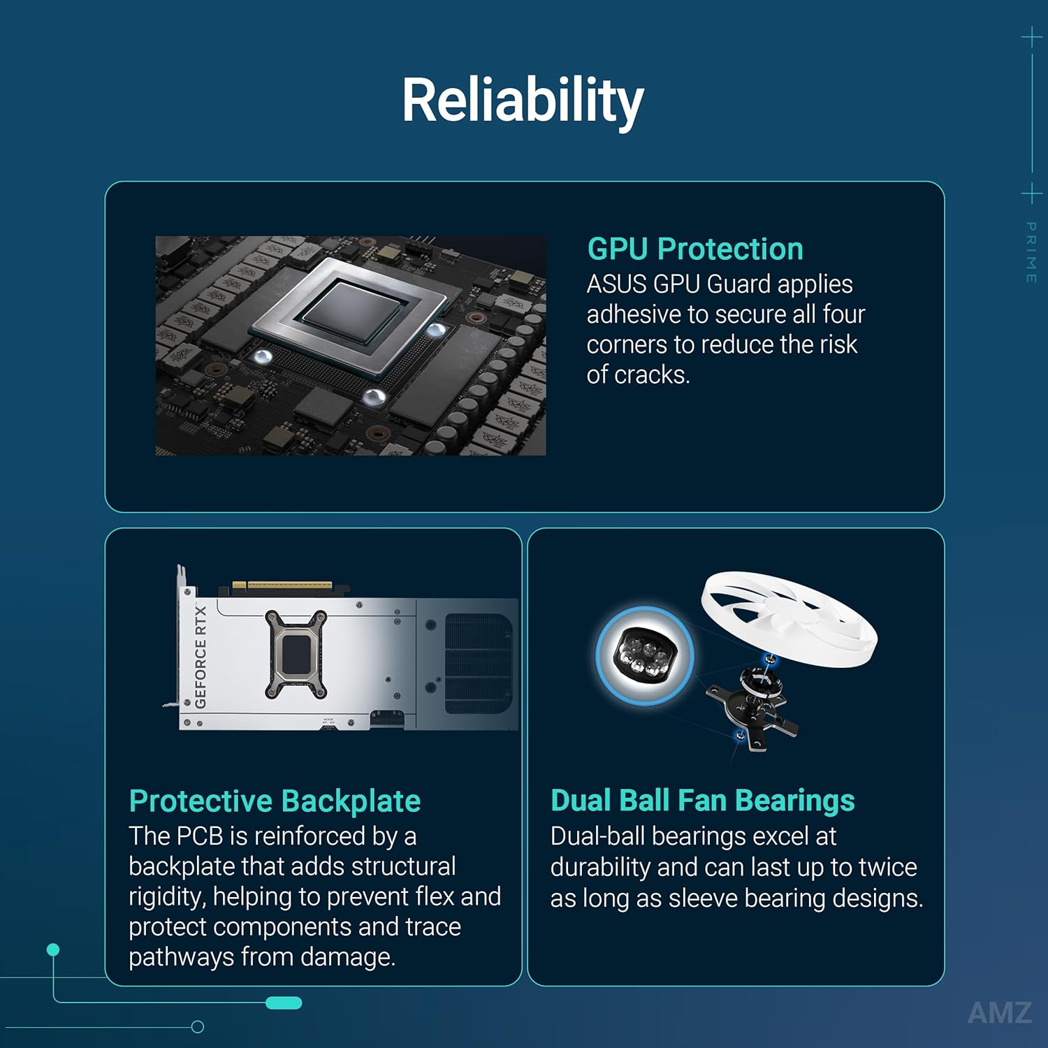 ASUS PRIME GeForce RTX™ 5070 12GB GDDR7 OC Edition - White - كرت الشاشة أبيض