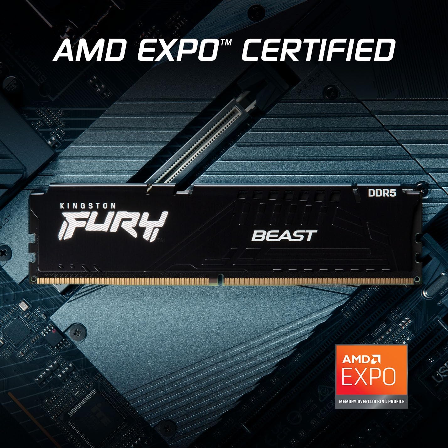 Kingston FURY Beast 32GB (2x16GB) 6000MT/s DDR5 CL30 Desktop Memory | AMD EXPO | Kit of 2 - رامات