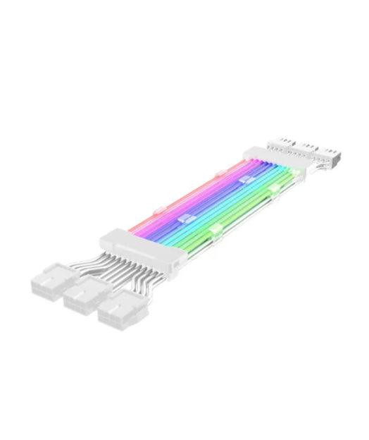 Acegeek Triple 8pin ( 8*3PINS ) ARGB PCIE/GPU Extension Cable White - كيبل أضائه Acegeek Triple 8pin ( 8*3PINS ) ARGB PCIE/GPU Extension Cable White - كيبل أضائه