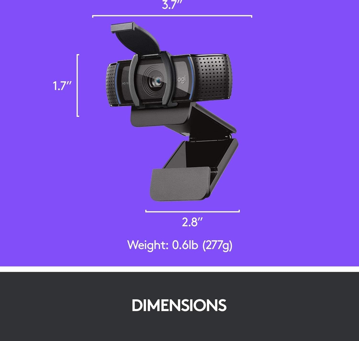 Logitech C920 HD Pro Webcam 1080p Full HD Video Calling & Streaming - كاميرا لوجيتك