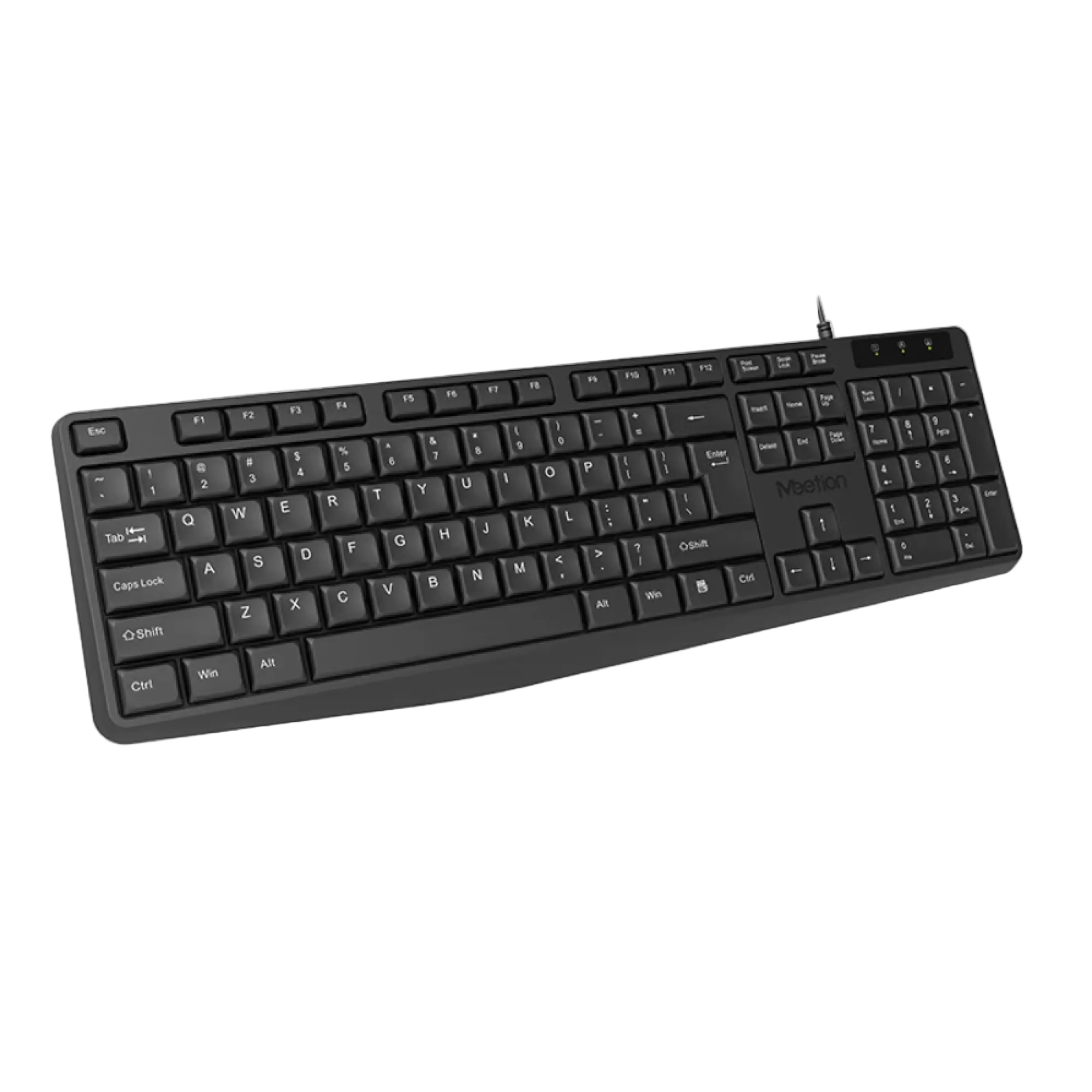 Meetion K200 Waterproof USB Wired Keyboard – Silent Chocolate Keys, UV-Coated Durability, 1.8m Cable, Plug & Play - كيبورد