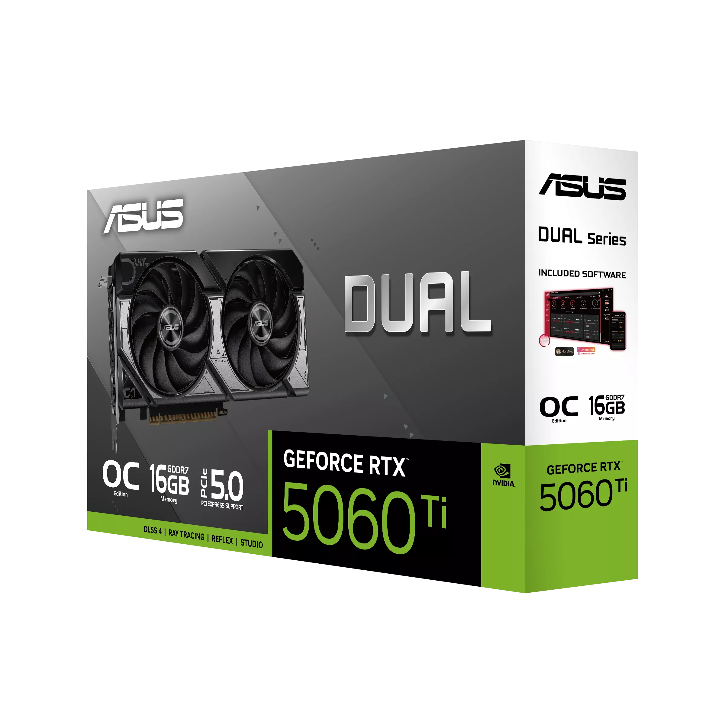 ASUS Dual GeForce RTX 5060 Ti 16GB GDDR7 OC Edition - كرت شاشة