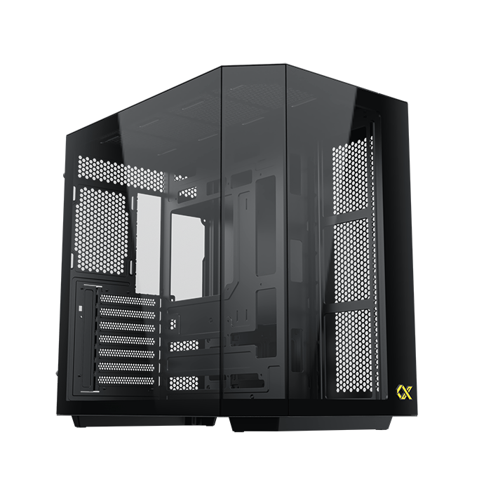 Xigmatek Cubi II black with 7 ARGB Lights,USB-C CASE- كيس العاب للكمبيوتر أسود