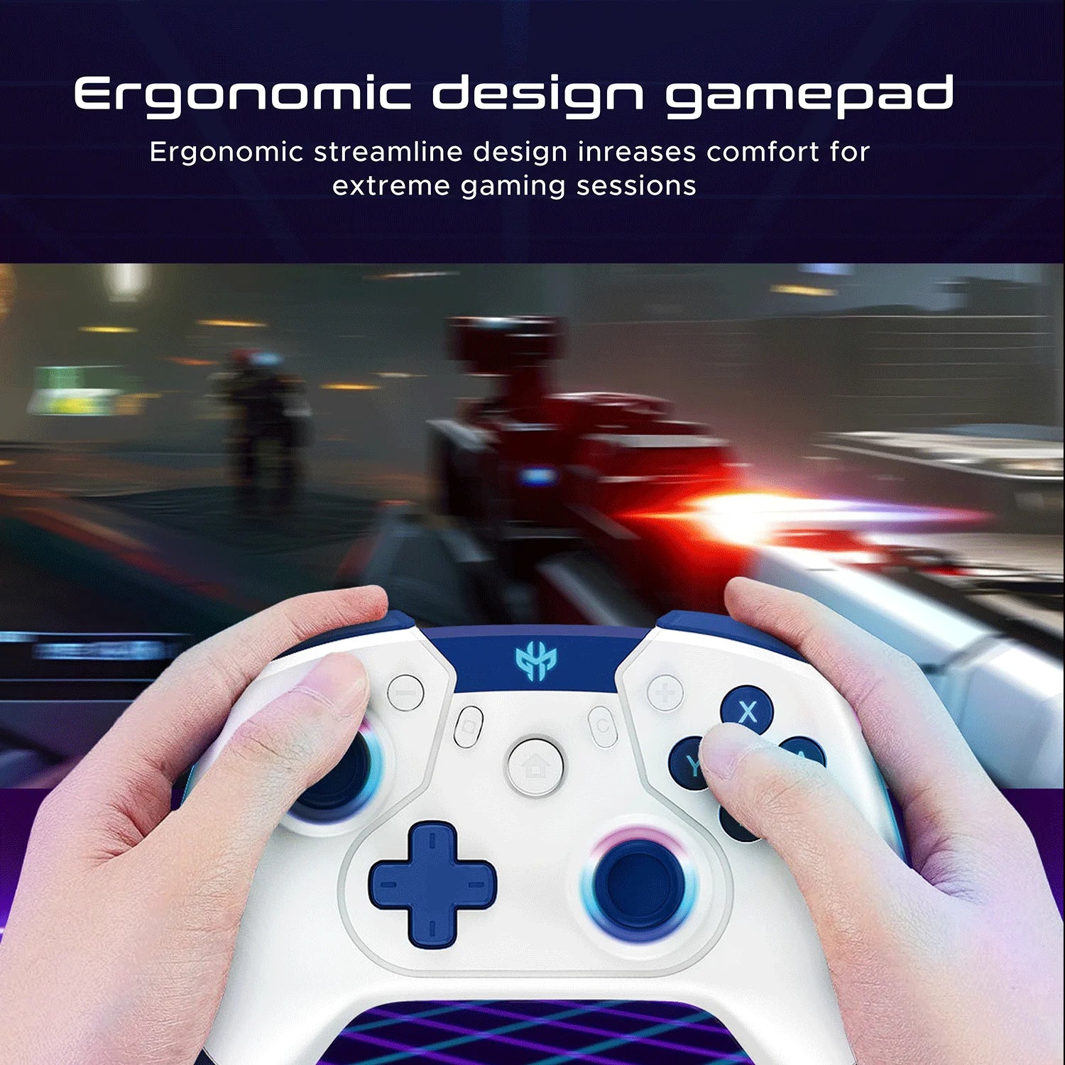 GXM Alpha Pro Wireless Controller RGB, 6-Axis Drive, Wired & Wireless Connectivity For Nintendo Switch/Android/IOS/PC Black - وحدة تحكم