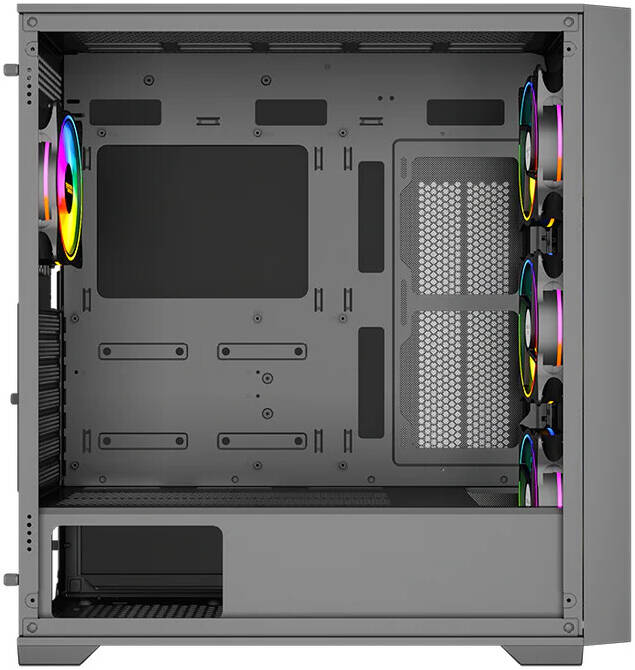 Twisted Minds Storm Rider Mid Tower Gaming PC Case Black with (4 ARGB Fans Included)  - كيس