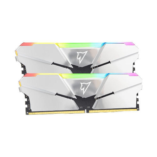 Netac Shadow Rgb 16Gb (2X8Gb) RAM DDR5 4800Mhz CL40 U-DIMM 288-Pin Silver - الذاكرة العشوائية