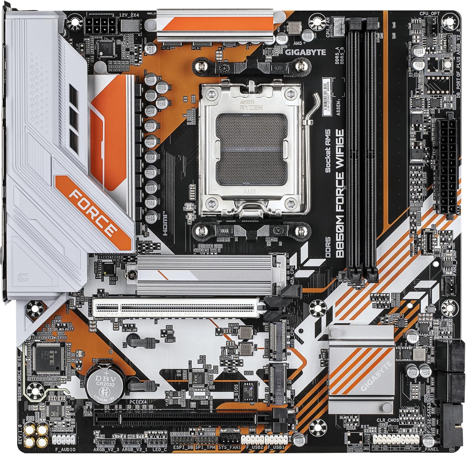 GIGABYTE B850M FORCE WIFI6E AM5 Micro-ATX Motherboard (DDR5, PCIe 5.0, Wi-Fi 6E) - اللوحه الأم