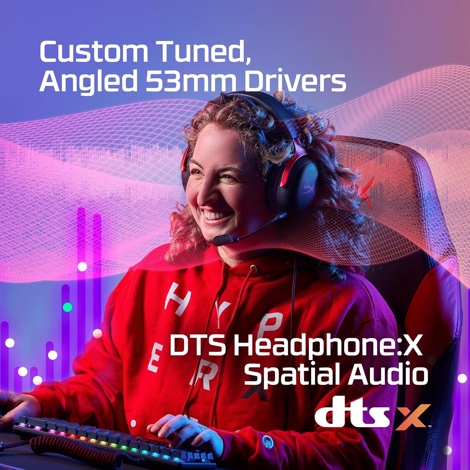 HyperX Cloud III – Wired Gaming Headset, PC, PS5, Xbox Series X|S, Angled 53mm Drivers, DTS, Memory Foam, Durable Frame, Ultra-Clear 10mm Mic, USB-C, USB-A, 3.5mm – Pink - ( without Box ) - سماعه زهريه