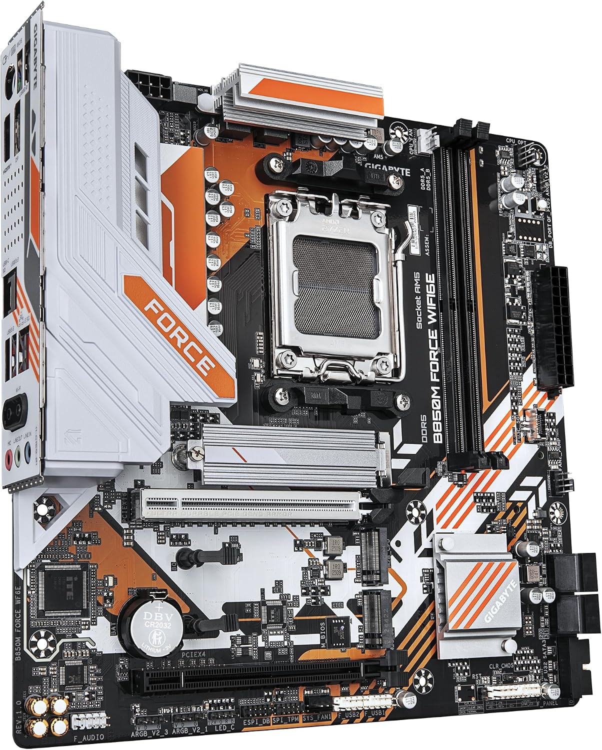 GIGABYTE B850M FORCE WIFI6E AM5 Micro-ATX Motherboard (DDR5, PCIe 5.0, Wi-Fi 6E) - اللوحه الأم
