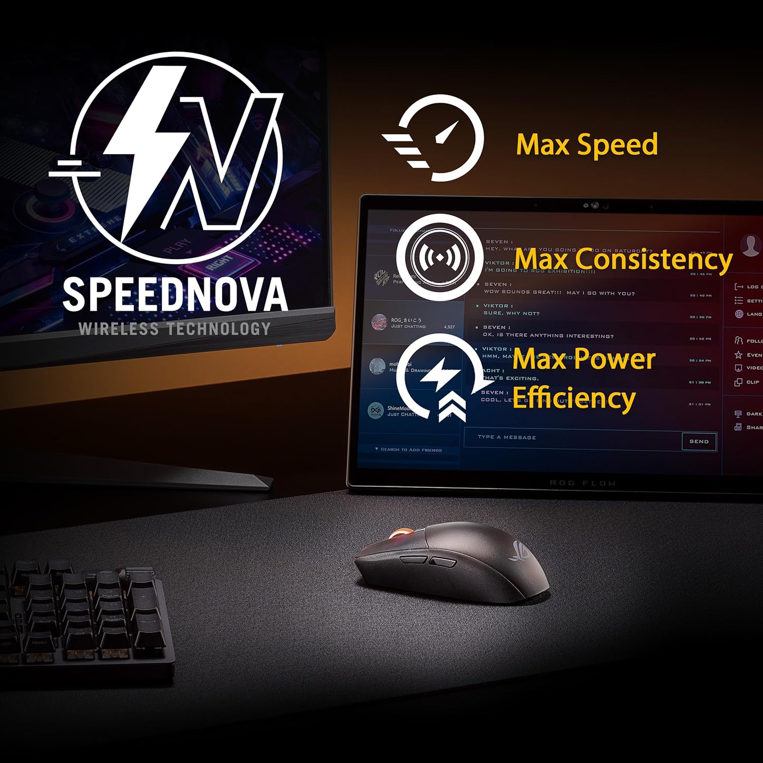 ASUS P520 ROG STRIX IMPACT III WIRELESS GAMING MOUSE AIMPOINT, 5 BUTTONS, 36000DPI - ماوس