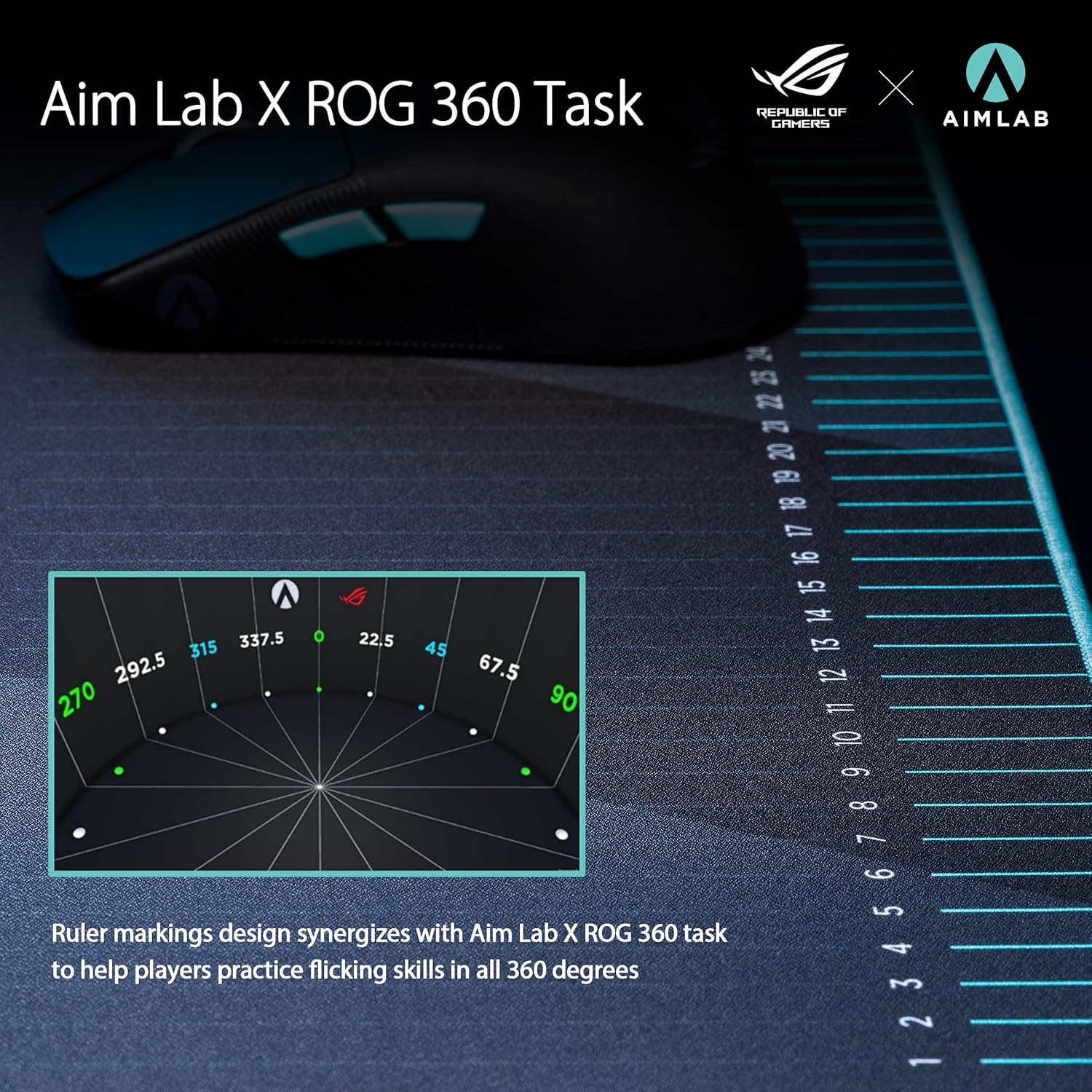 ASUS NC16 ROG HONE ACE AIM LAB EDITION 508X420X3MM Black - ماوس باد
