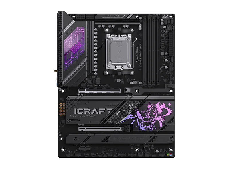 MAXSUN iCraft B850 AIGA WIFI Motherboard ATX, AMD Socket AM5 - اللوحة الأم