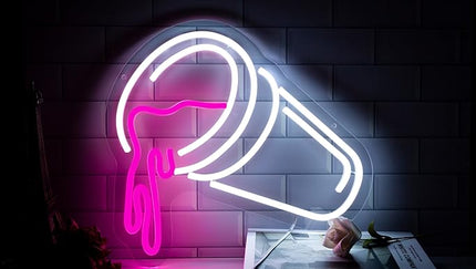 unique 2 in 1 blue & pink led lighting neon signs for wall decor LD008 - RGB إضاءة