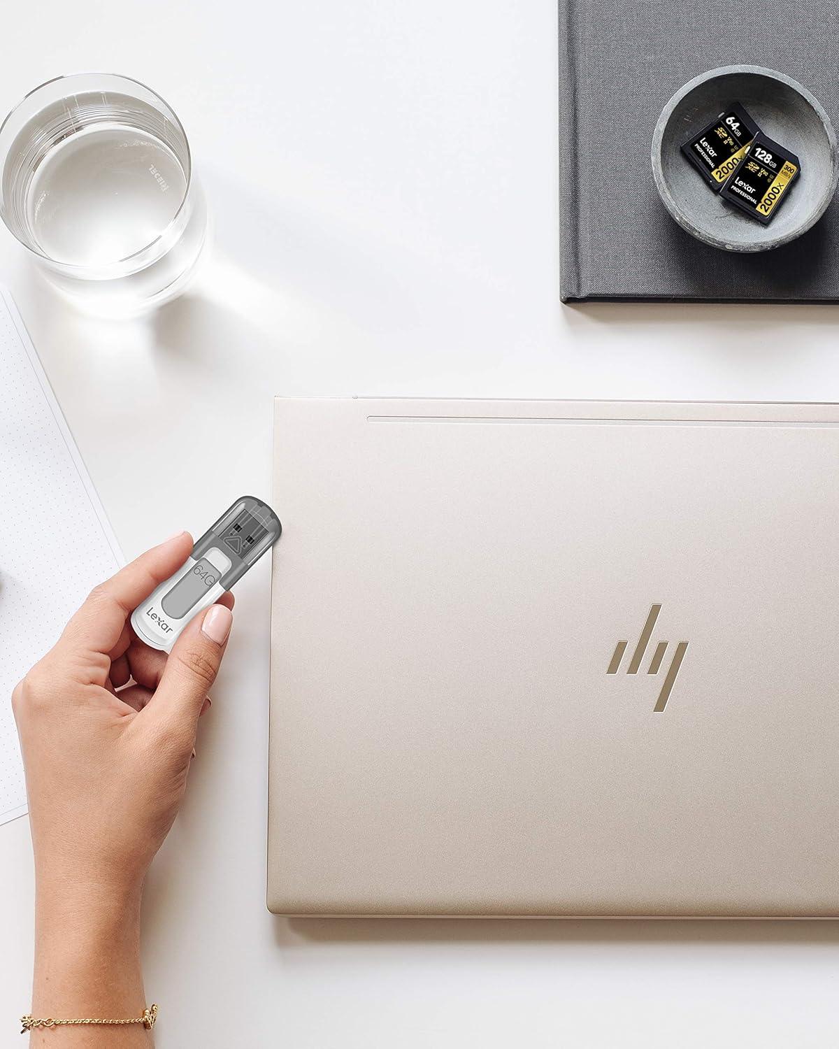 Lexar JumpDrive V100 32GB USB 3.2 Gen 1 Flash Drive, Gray - فلاش ذاكرة