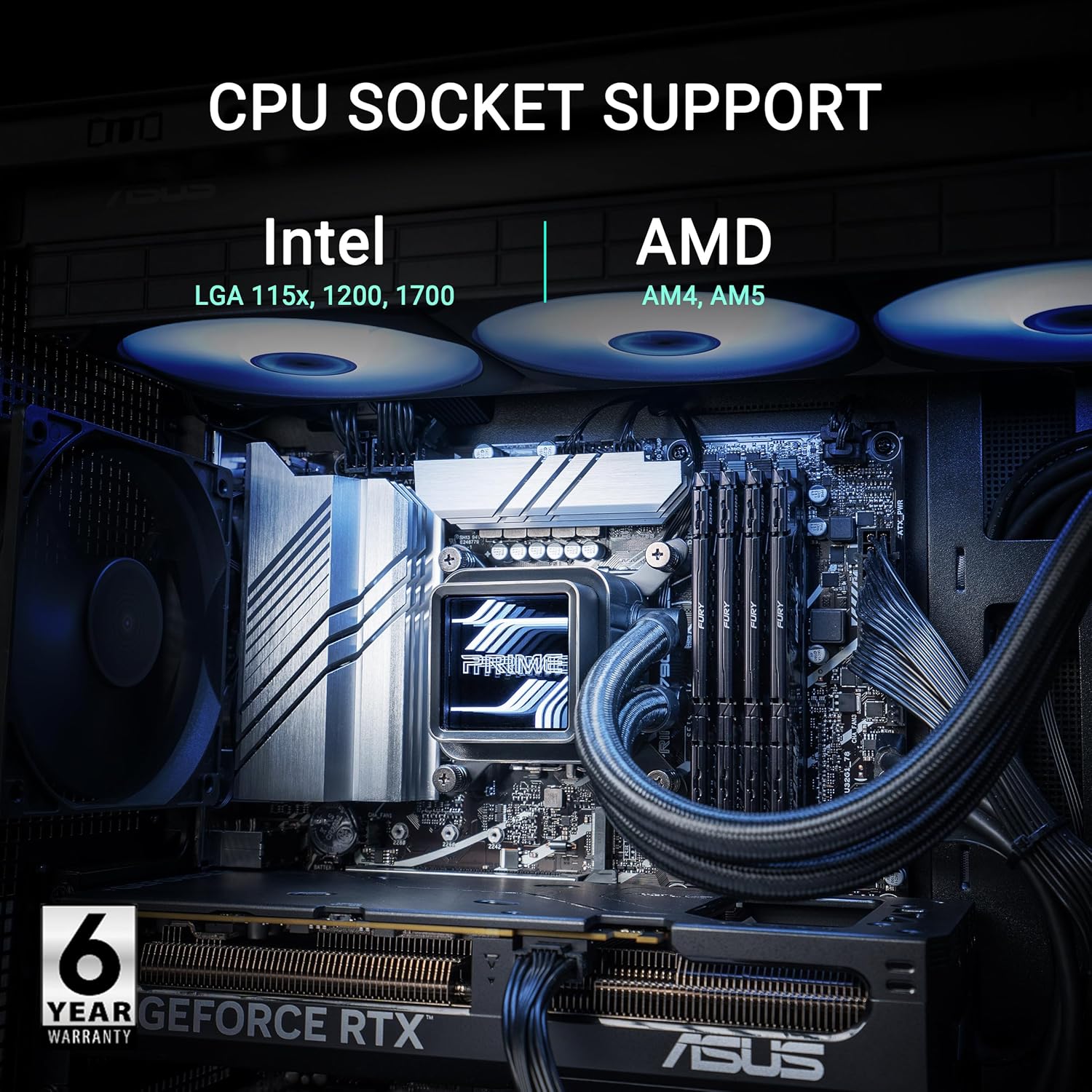 ASUS Prime LC 360 ARGB All-in-one AIO CPU Liquid Cooler Specially Designed - Black - مبرد مائي