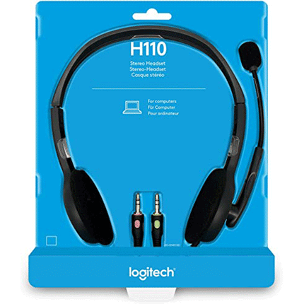 HEADSET LOGITECH 3.5 JACK AUX H110 - سماعه مكتبيه