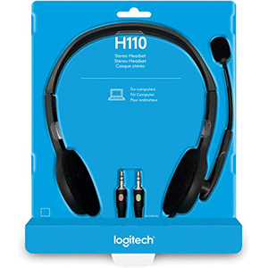 HEADSET LOGITECH 3.5 JACK AUX H110 - سماعه مكتبيه