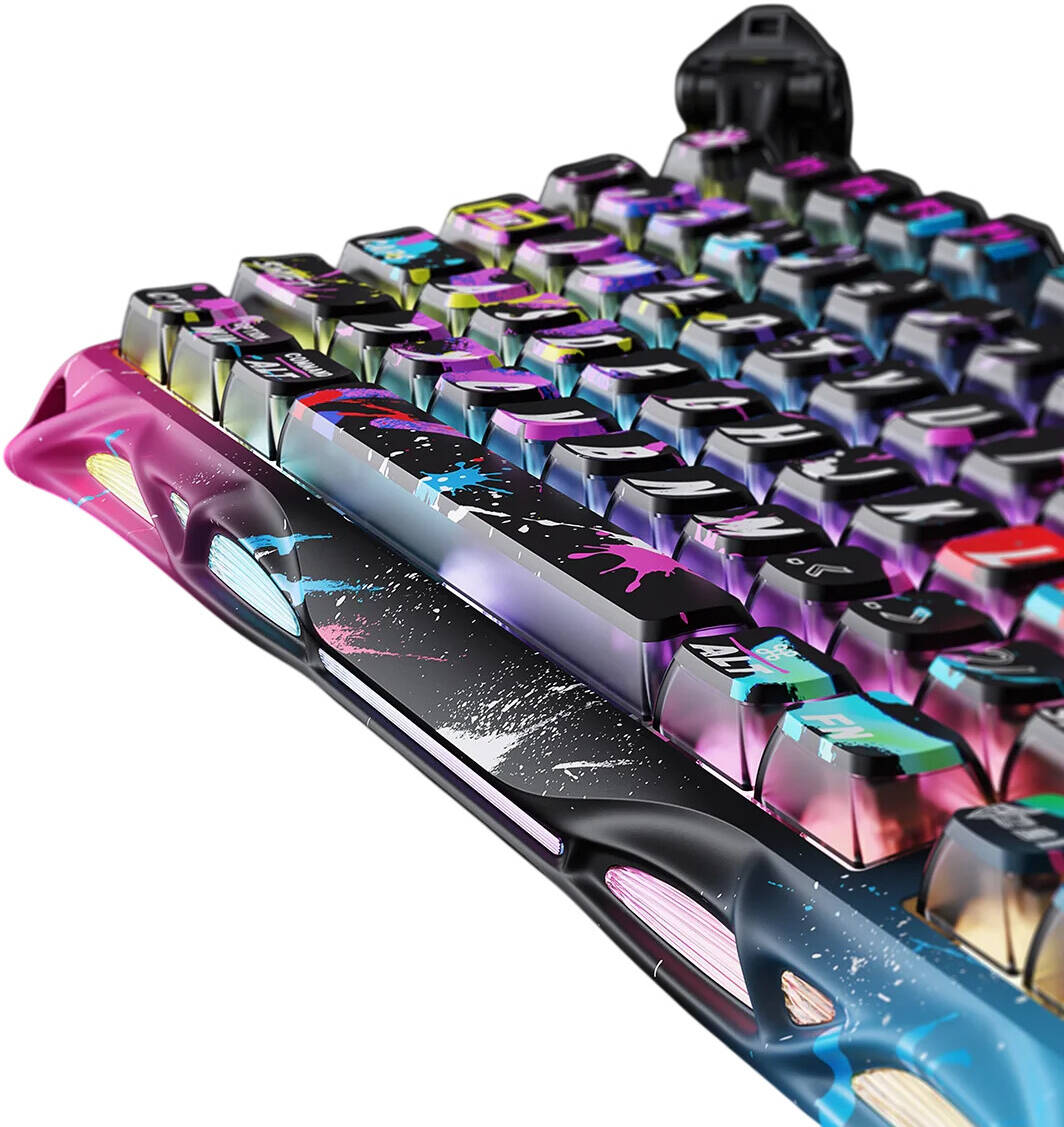 GRAVASTAR MERCURY V75 Pro Special Edition Gaming Keyboard – Neon Graffiti - كيبورد احترافي