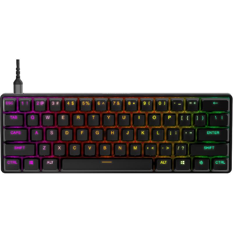 Steelseries Apex Pro Mini Wireless Gaming HyperMagnetic Keyboard 60% Black - كيبورد احترافي Steelseries Apex Pro Mini Wireless Gaming HyperMagnetic Keyboard 60% Black - كيبورد احترافي