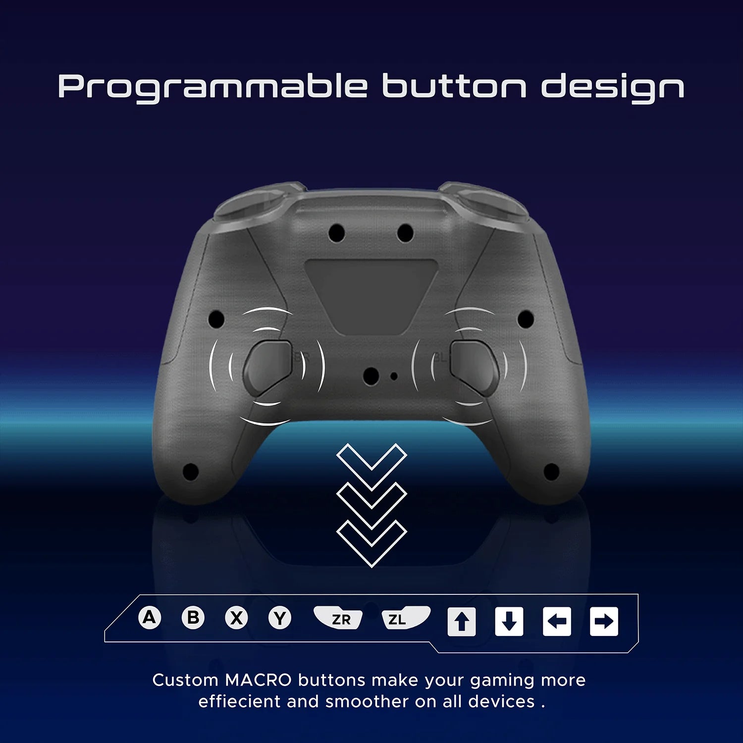 GXM Alpha Pro Wireless Controller RGB, 6-Axis Drive, Wired & Wireless Connectivity For Nintendo Switch/Android/IOS/PC Black - وحدة تحكم