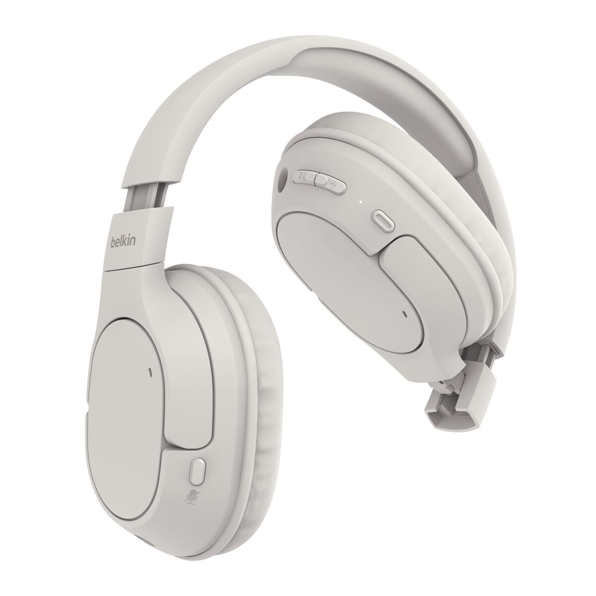 Belkin SoundForm Surround Wireless Over-Ear Headphones, 60H Battery, Multipoint, Sand