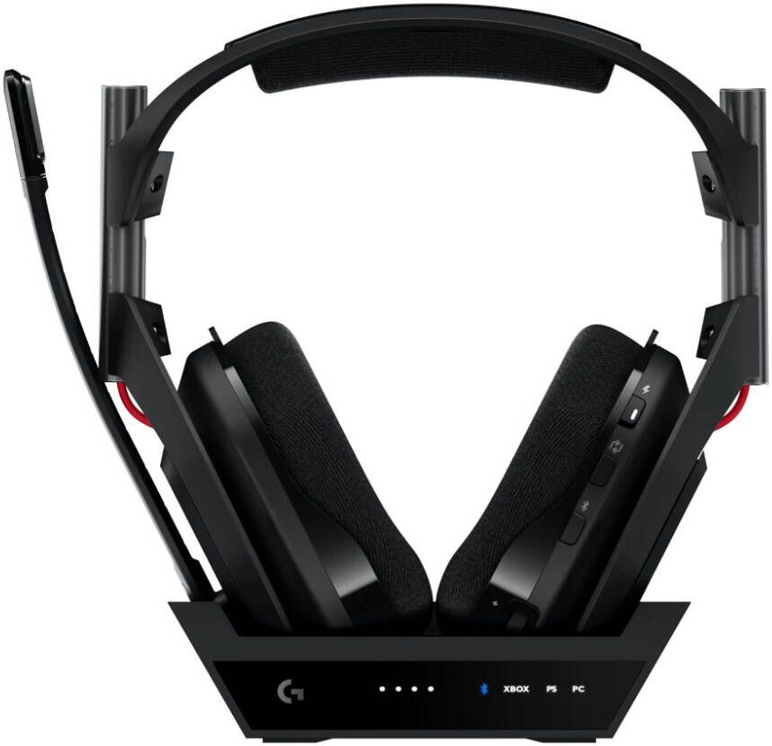 Logitech Astro A50 LIGHTSPEED Wireless Gaming Headset + Base Station (Gen 5), PRO-G GRAPHENE, Switch Between 3 Systems, USB-C to Xbox, PS5, PC/Mac or Nintendo Switch, Bluetooth, Black - سماعه قيمنق لاسلكيه