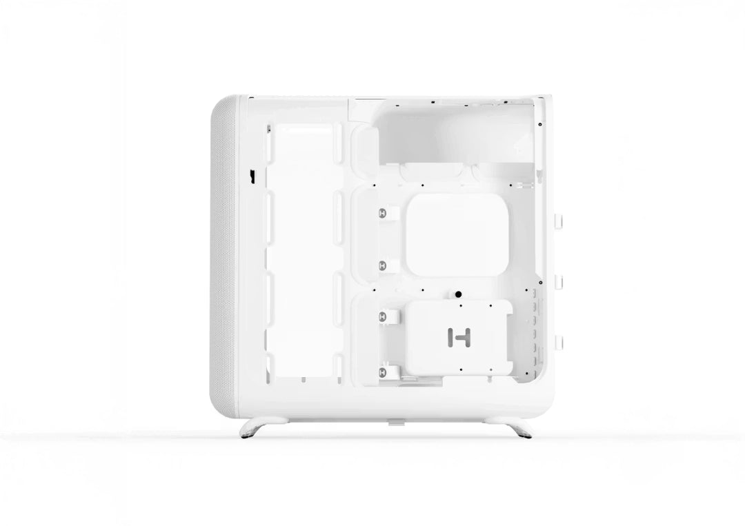 HYTE X50 Modern Performance ATX Mid-Tower PC Gaming Case Snow White, Curved Glass, High-Airflow Design - كيس ابيض