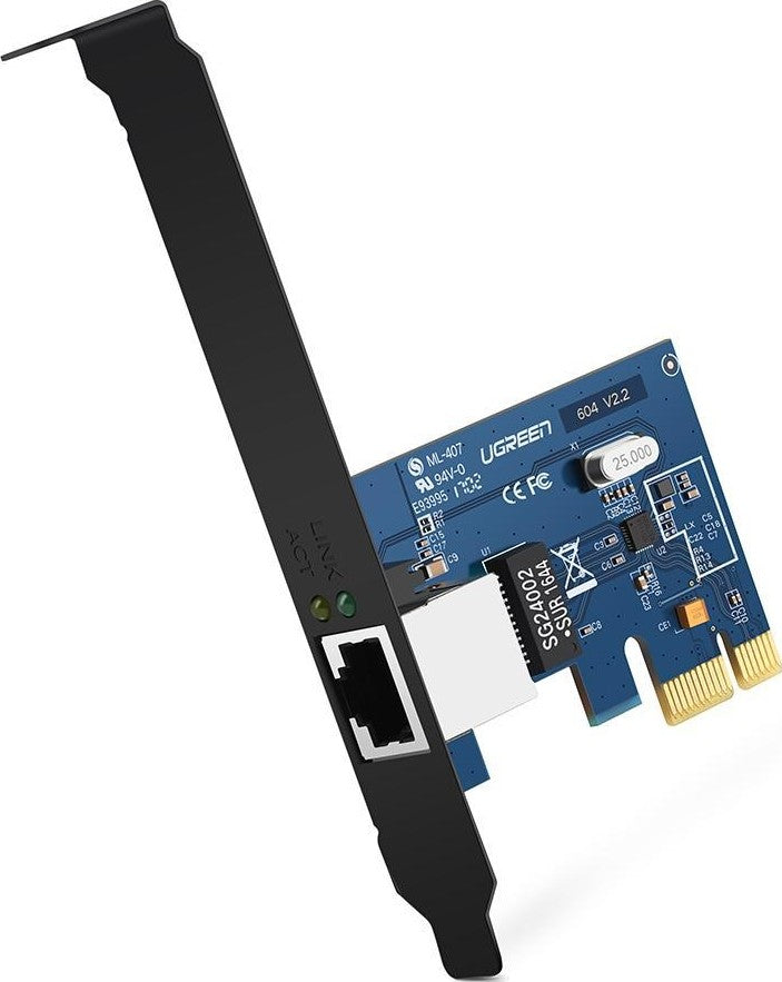 UGreen Gigabit 10/100/1000 Mbps PCI Express Network Adapter - كرت نت UGreen Gigabit 10/100/1000 Mbps PCI Express Network Adapter - كرت نت