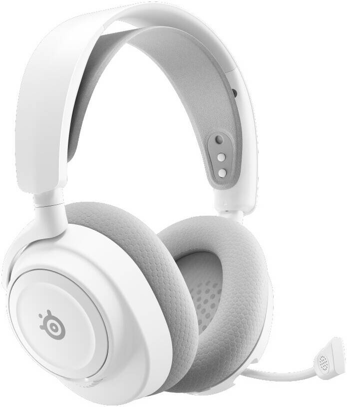 SteelSeries Arctis Nova 7P Gen 2 Wireless Gaming Headphones, Playstation Edition, Neodymium Magnetic Drivers, 360° Spatial Audio, Noise Rejecting Mic, 50h Battery Life, White - سماعه قيمنق لاسلكيه بيضاء