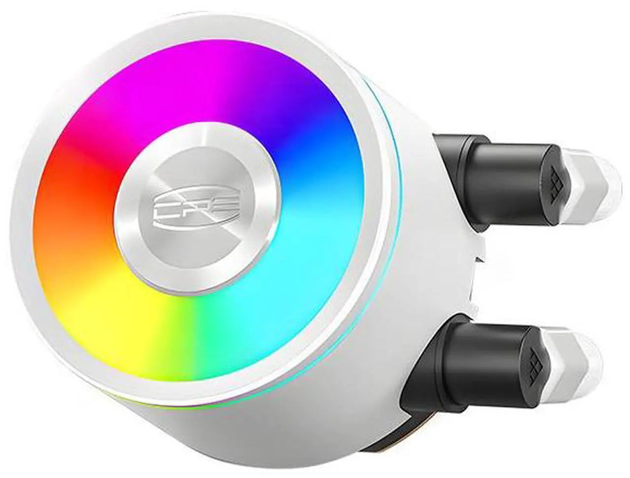 PCCOOLER CPS DA360 Pro ARGB Digital AIO CPU Liquid Cooler, 360mm Radiator, 300W TDP, 270° Rotatable Digital Display, Infinity Halo ARGB Effect, for Intel LGA 1851/1700/1200/115X & AMD AM5/AM4, White - مبرد مائي