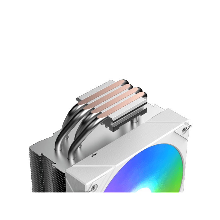 Xigmatek AK4 CPU Air Cooler With Digital Screen Arctic LED ARGB White  - مبرد هوائي أبيض