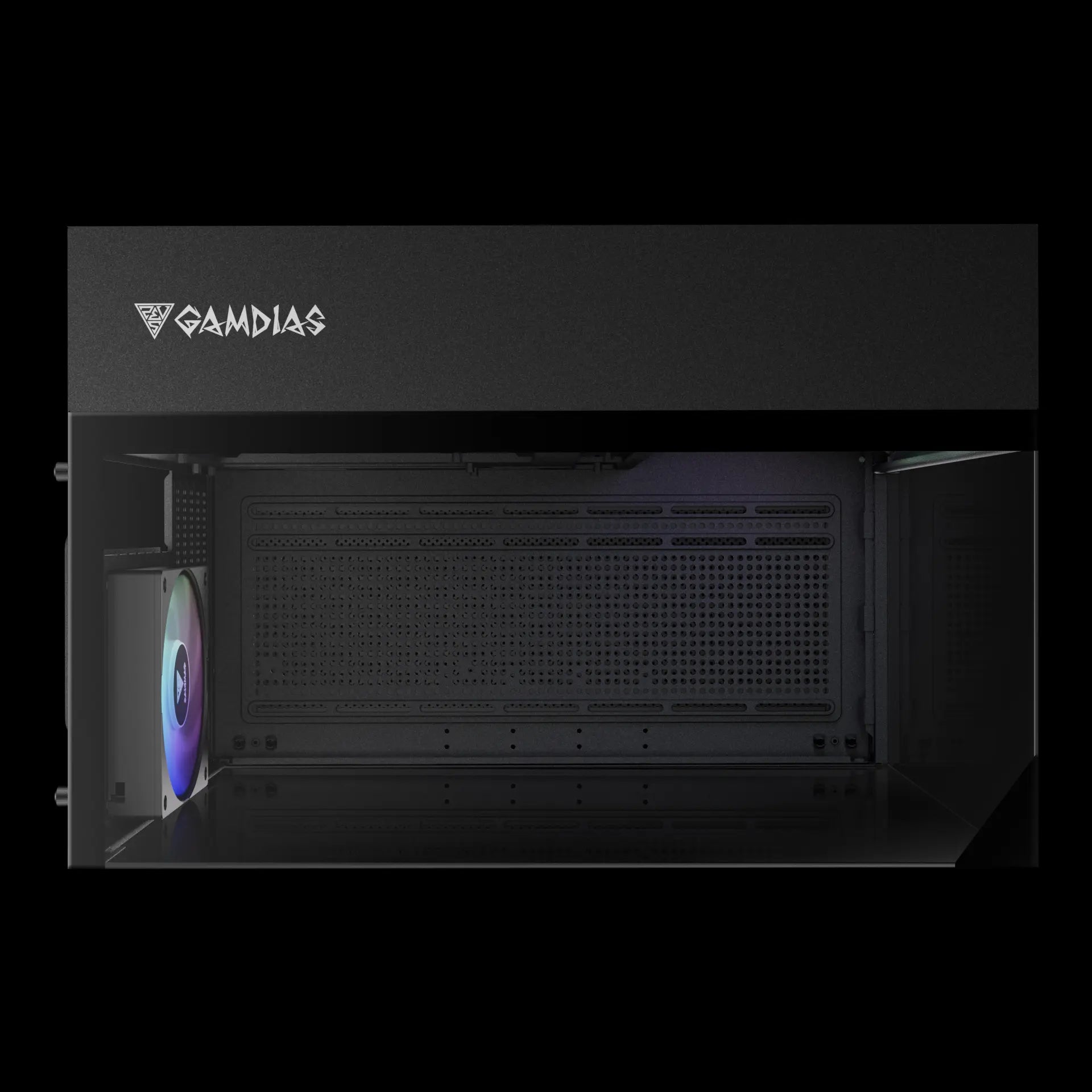 GAMDIAS ATLAS M3m Micro-Tower Tempered Glass Gaming Case Black - كيس