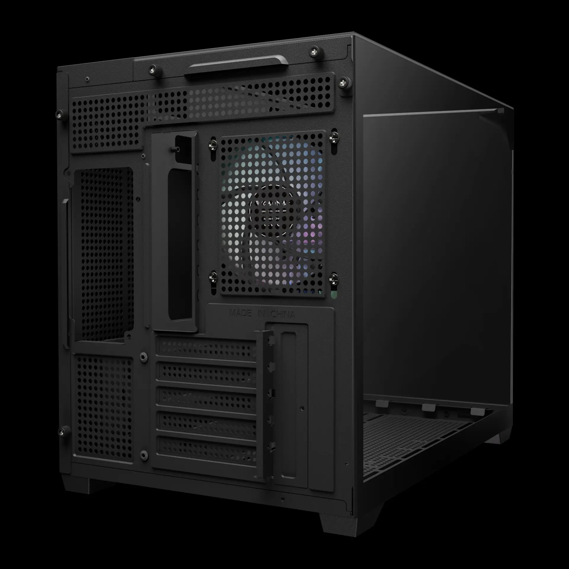 GAMDIAS ATLAS M3m Micro-Tower Tempered Glass Gaming Case Black - كيس