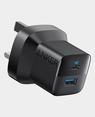 Anker 323 Ultra-Compact 2-Port Charger 33W With TYPE C Cable - Black - شاحن مع كيبل